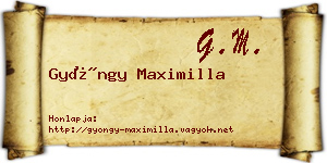 Gyöngy Maximilla névjegykártya